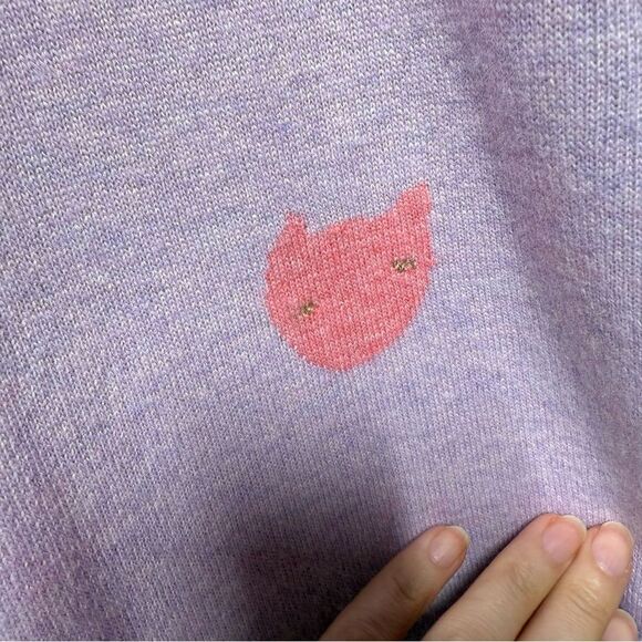 Cat's Tsumori Chisato Striped Cashmere and Angora Blend Long Sleeve Sweater Dres - Picture 9 of 12